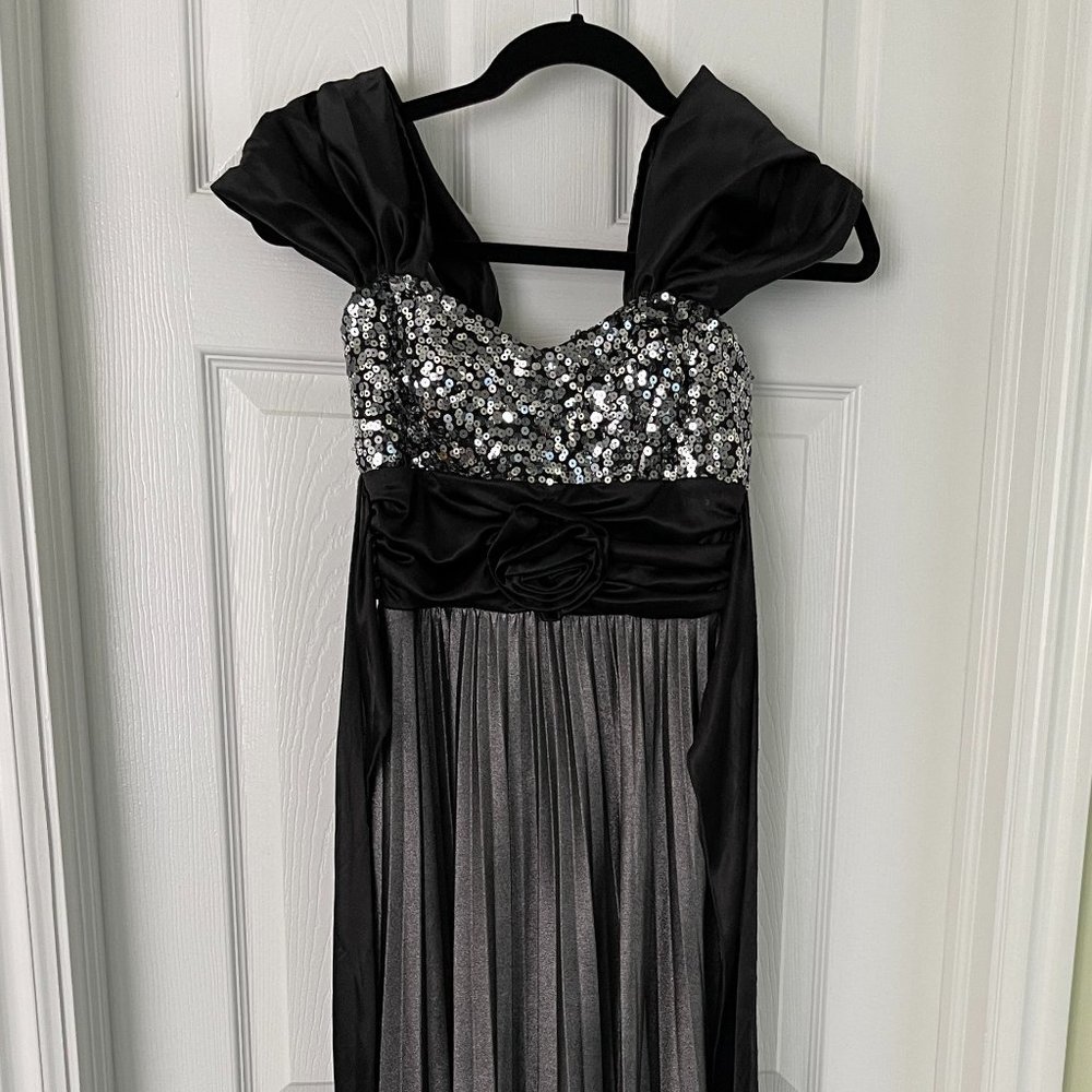 Black and grey sparkly formal dress
